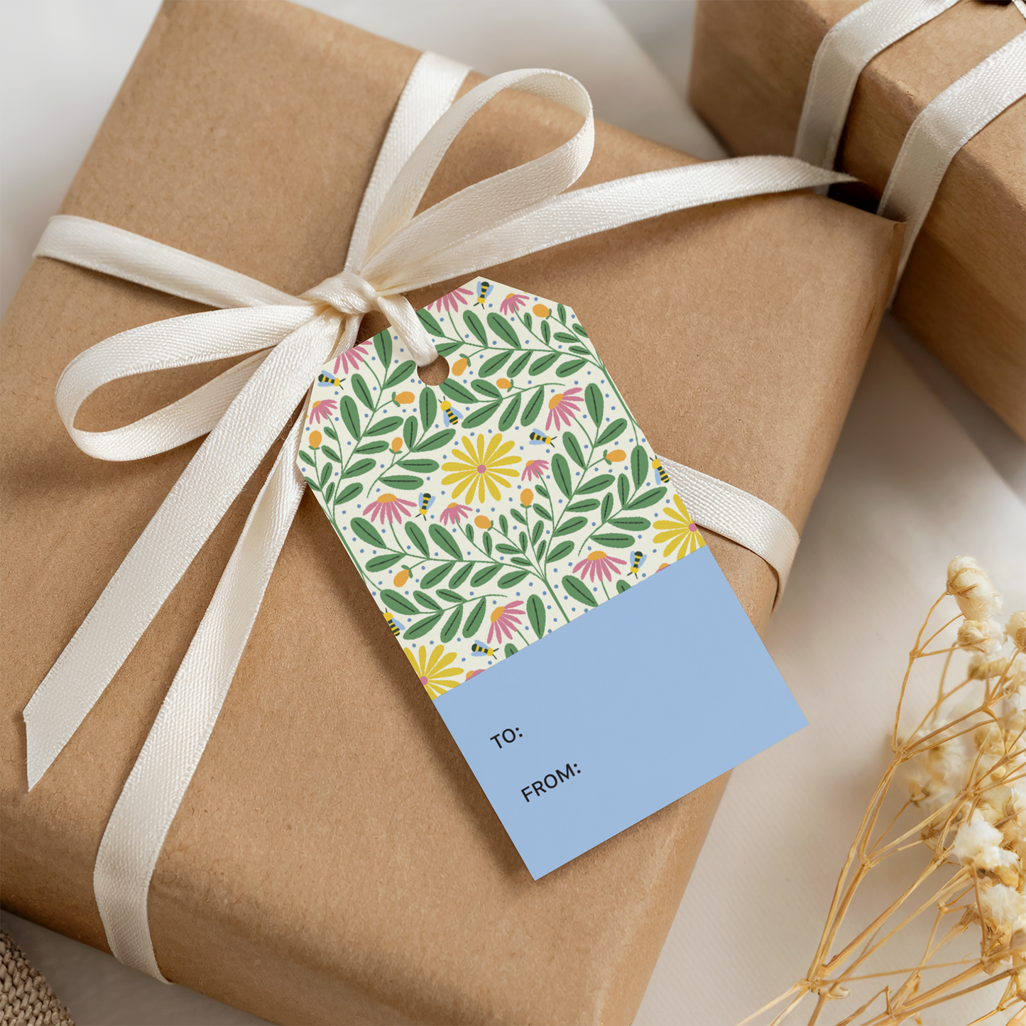 Bee Kind Gift Tag - Rebecca Jane Woolbright - gift tag - gift tag