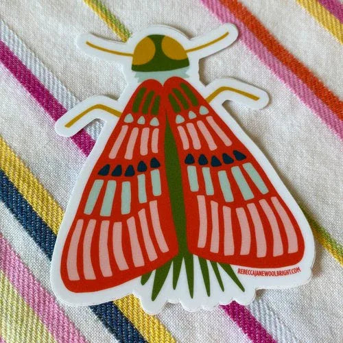 Big Red Vinyl Sticker - Rebecca Jane Woolbright - - Stickers