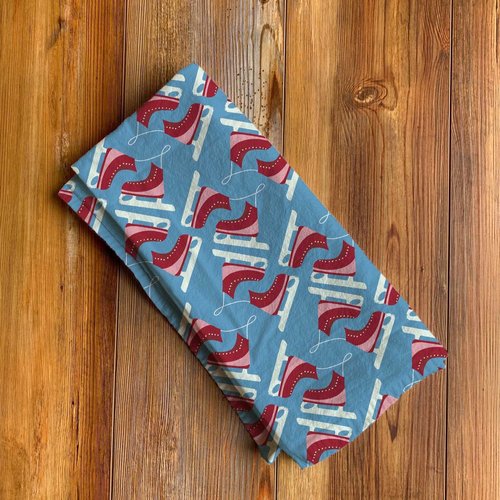 Blue Ice Tea Towel