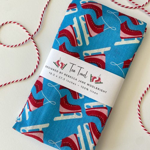 Blue Ice Tea Towel