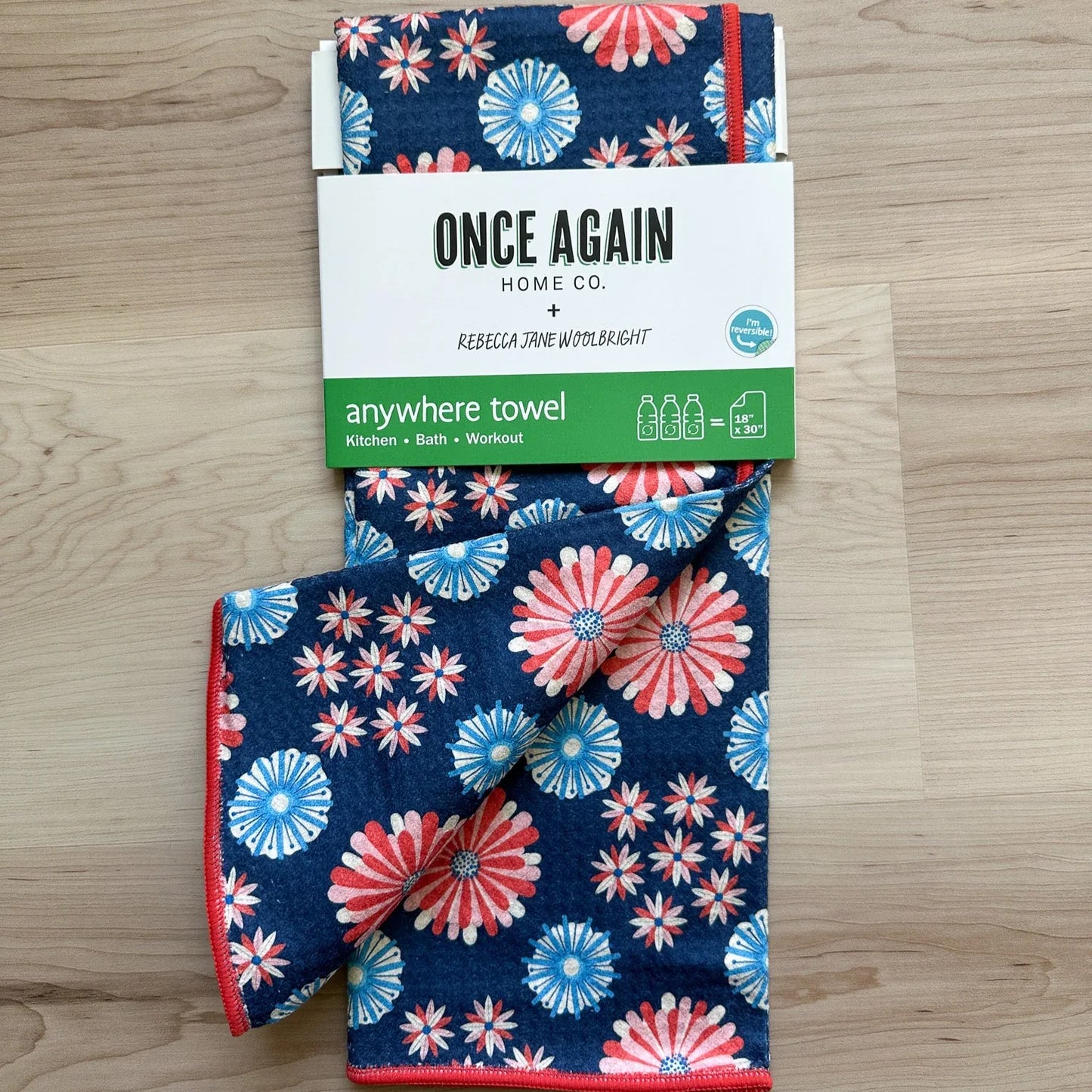 Burst Reversible Tea Towel - Rebecca Jane Woolbright - - Tea Towel