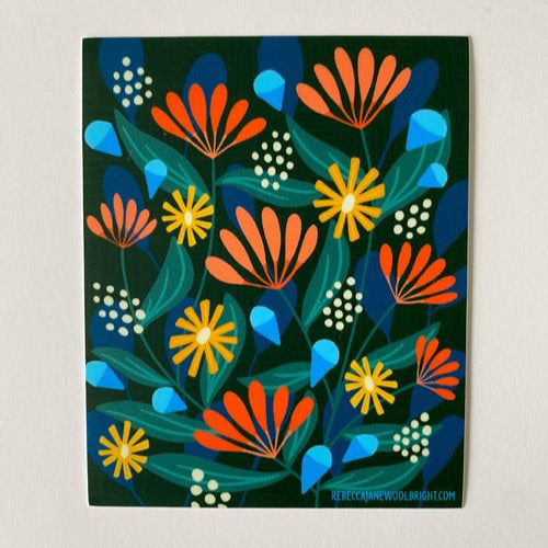 Fall Bloom Vinyl Sticker