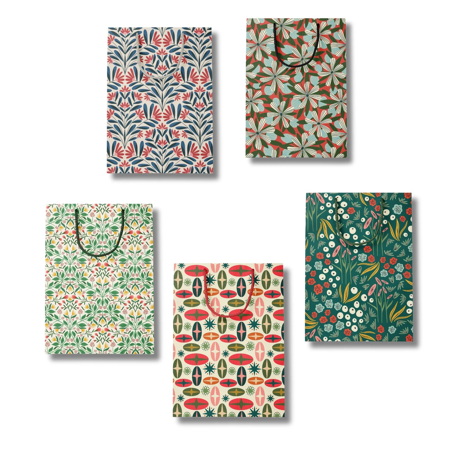 Snowflora Gift Bag - Rebecca Jane Woolbright - holiday shop-gift bag - gift bag