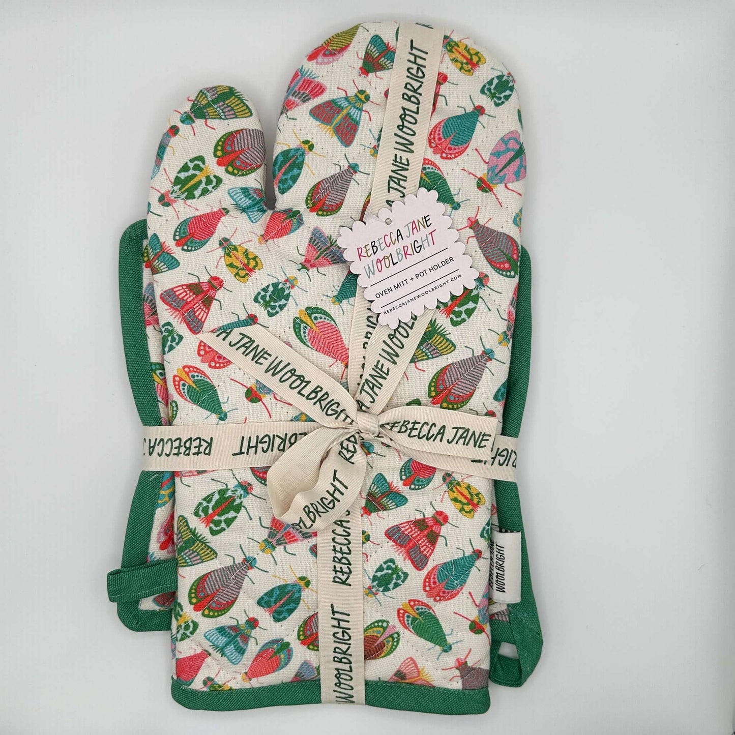 Spring Glow Oven Mitt + Pot Holder Set