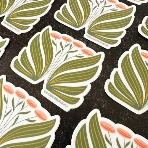 Oma's Garden Vinyl Sticker - Rebecca Jane Woolbright - - Stickers