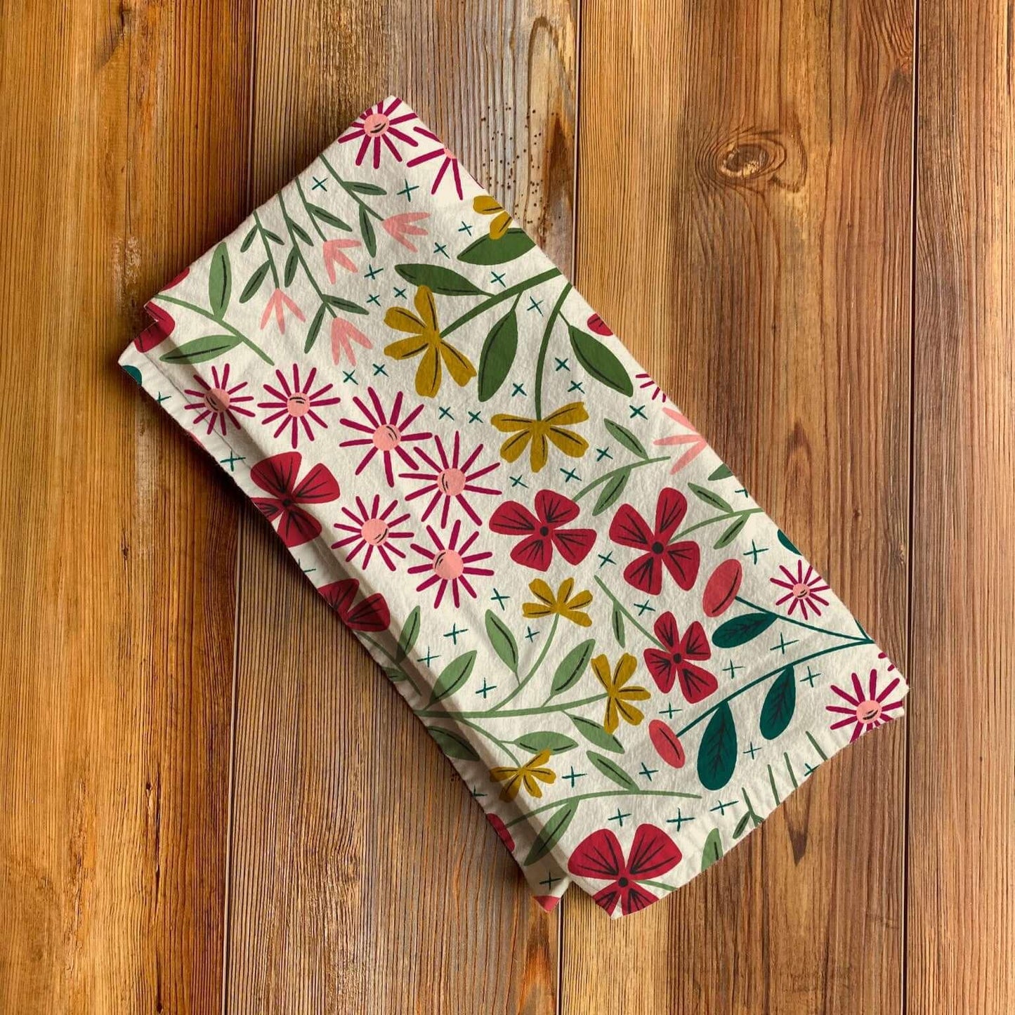 Overflow Garden Tea Towel - Rebecca Jane Woolbright - - Tea Towel