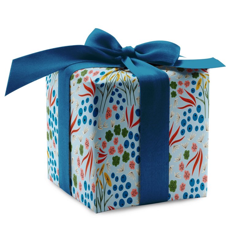 Pirouette Blue Wrapping Paper