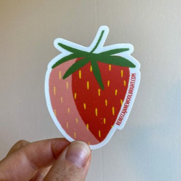 Succulent Strawberry Vinyl Sticker