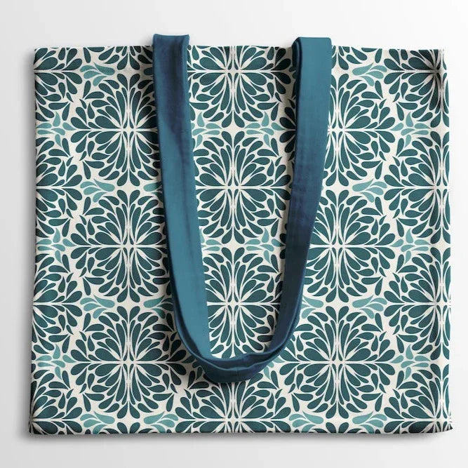 Teal Pinwheel Tote Bag - Rebecca Jane Woolbright - Accessories - Tote Bag