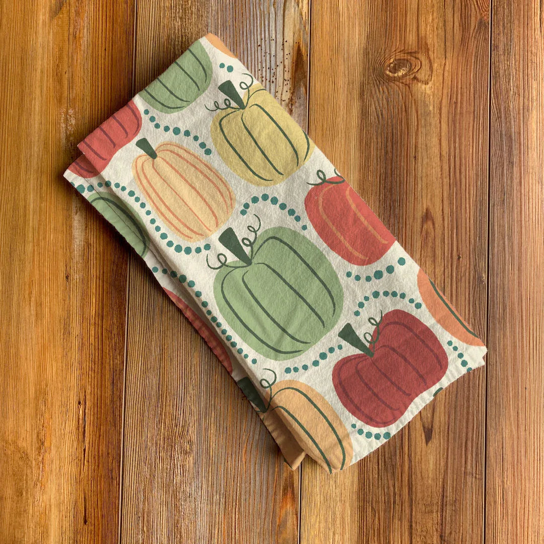 Harvest Market Tea Towel - Rebecca Jane Woolbright - - Tea Towel