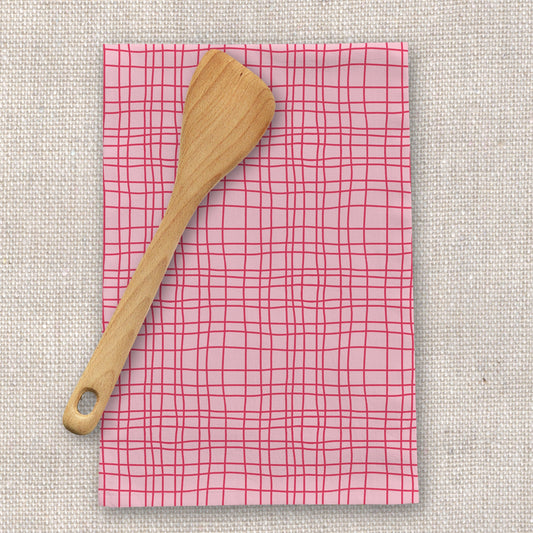 Sketchy Plaid Tea Towel