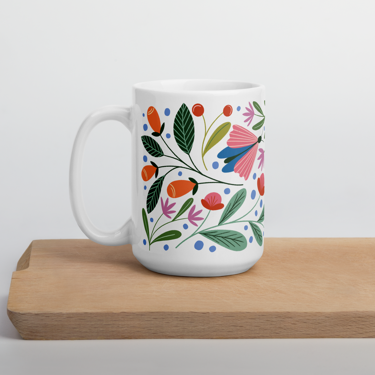 Deep Season Bloom 15 oz mug
