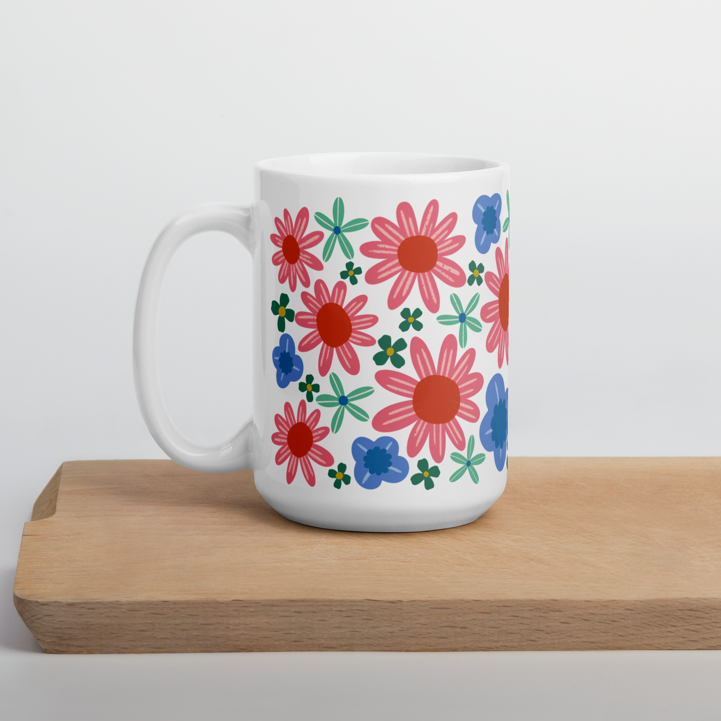 Pinch Me Pink Floral 15oz mug