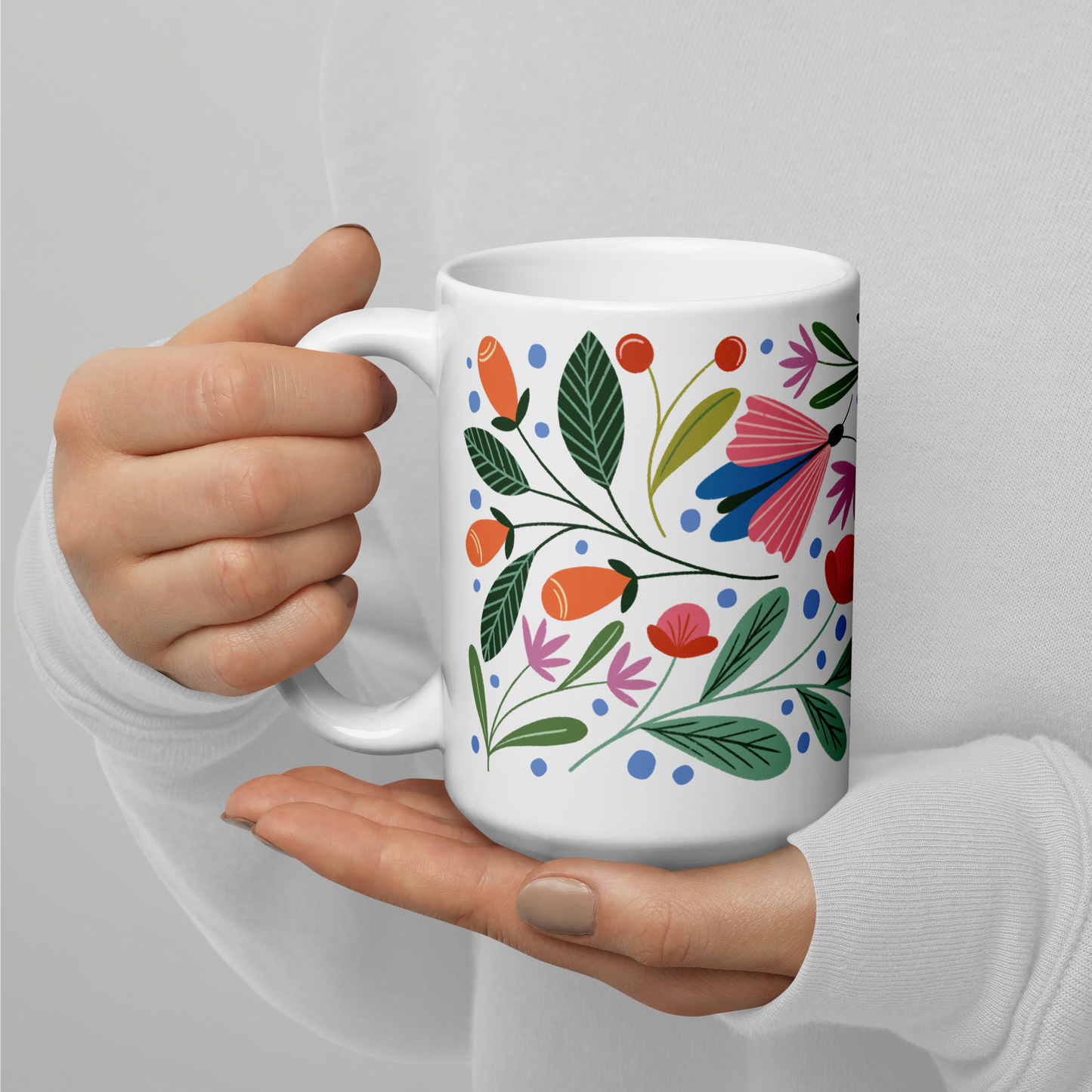 Deep Season Bloom 15 oz mug