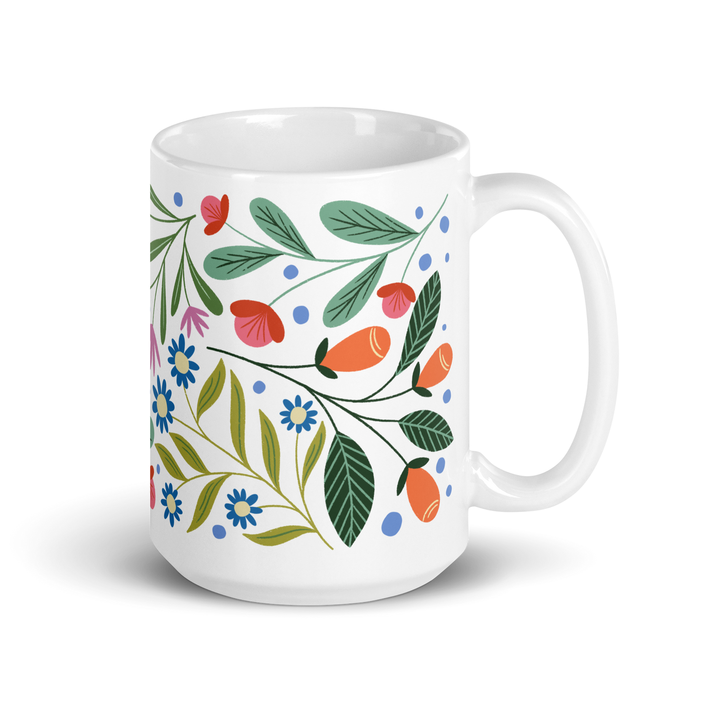 Deep Season Bloom 15 oz mug