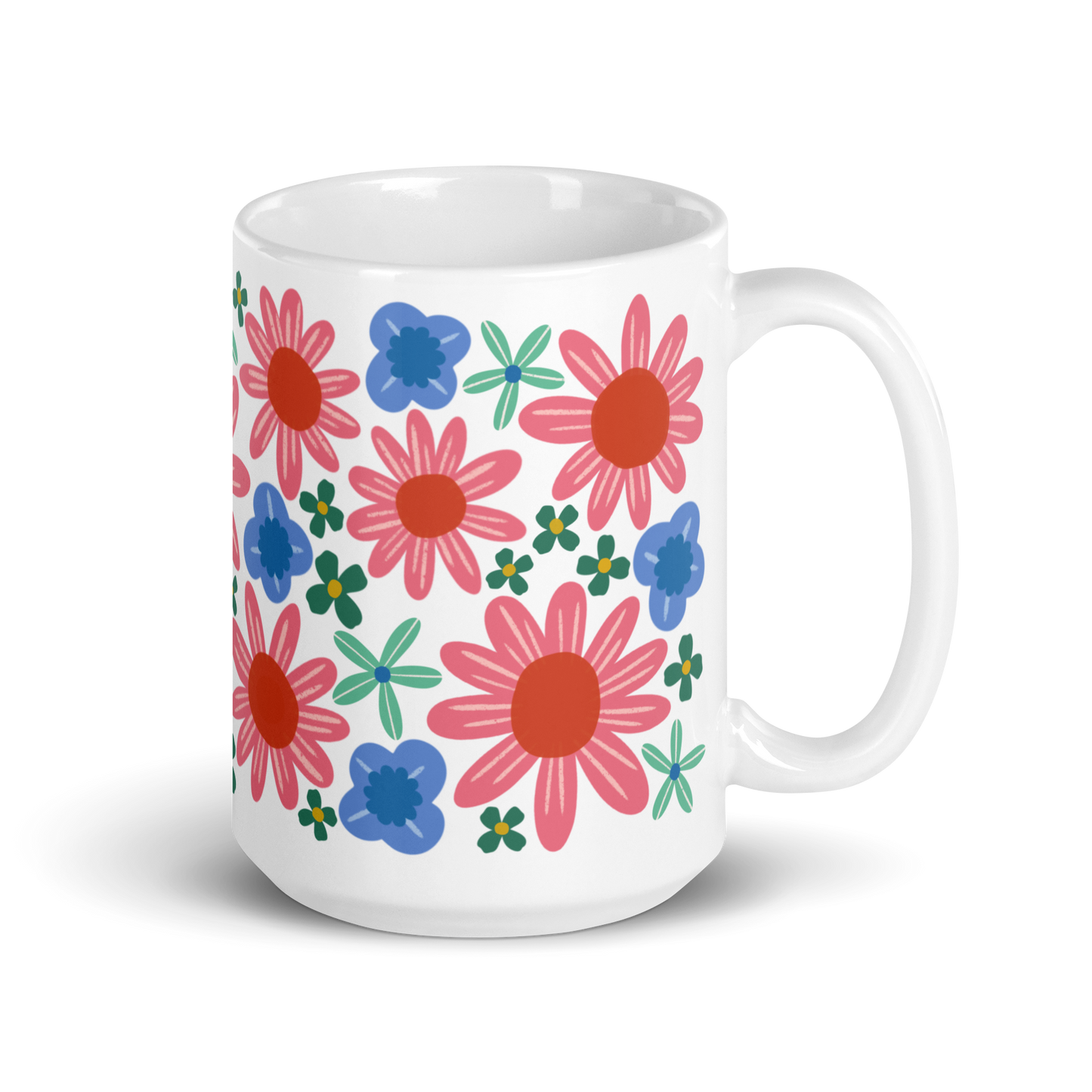 Pinch Me Pink Floral 15oz mug