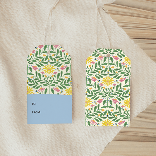 Bee Kind Gift Tag - Rebecca Jane Woolbright - gift tag - gift tag