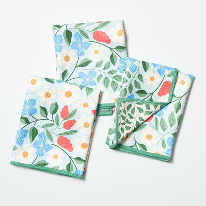 Garden Path Reversible Mighty Mini Towel (set of 3) - Rebecca Jane Woolbright - - Tea Towel