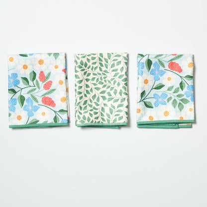 Garden Path Reversible Mighty Mini Towel (set of 3) - Rebecca Jane Woolbright - - Tea Towel