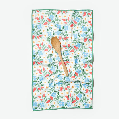 Garden Path Reversible Tea Towel - Rebecca Jane Woolbright - - Tea Towel