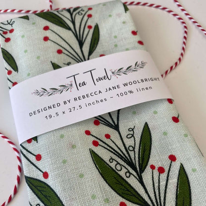 Mistletoe Tea Towel