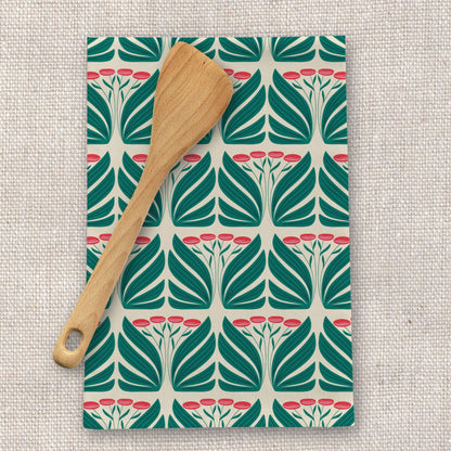 Oma's Festive Garden Tea Towel