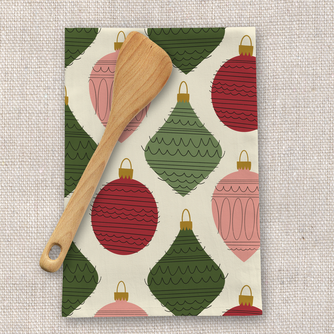Retro Holiday Tea Towel