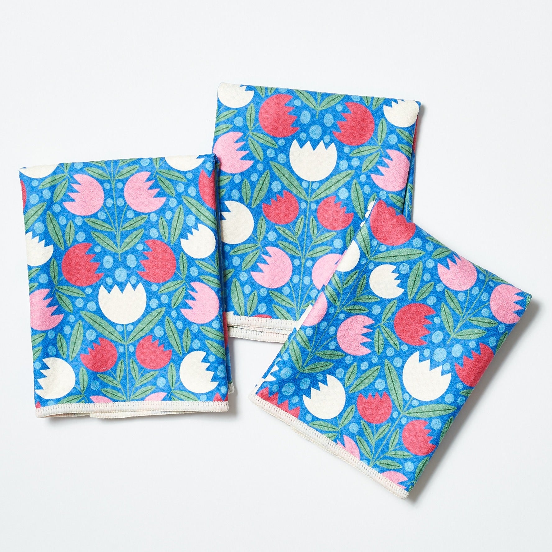 Spring Growth Reversible Mighty Mini Towel (set of 3) - Rebecca Jane Woolbright - - Tea Towel