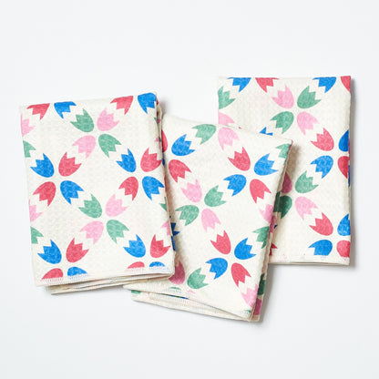 Spring Growth Reversible Mighty Mini Towel (set of 3) - Rebecca Jane Woolbright - - Tea Towel