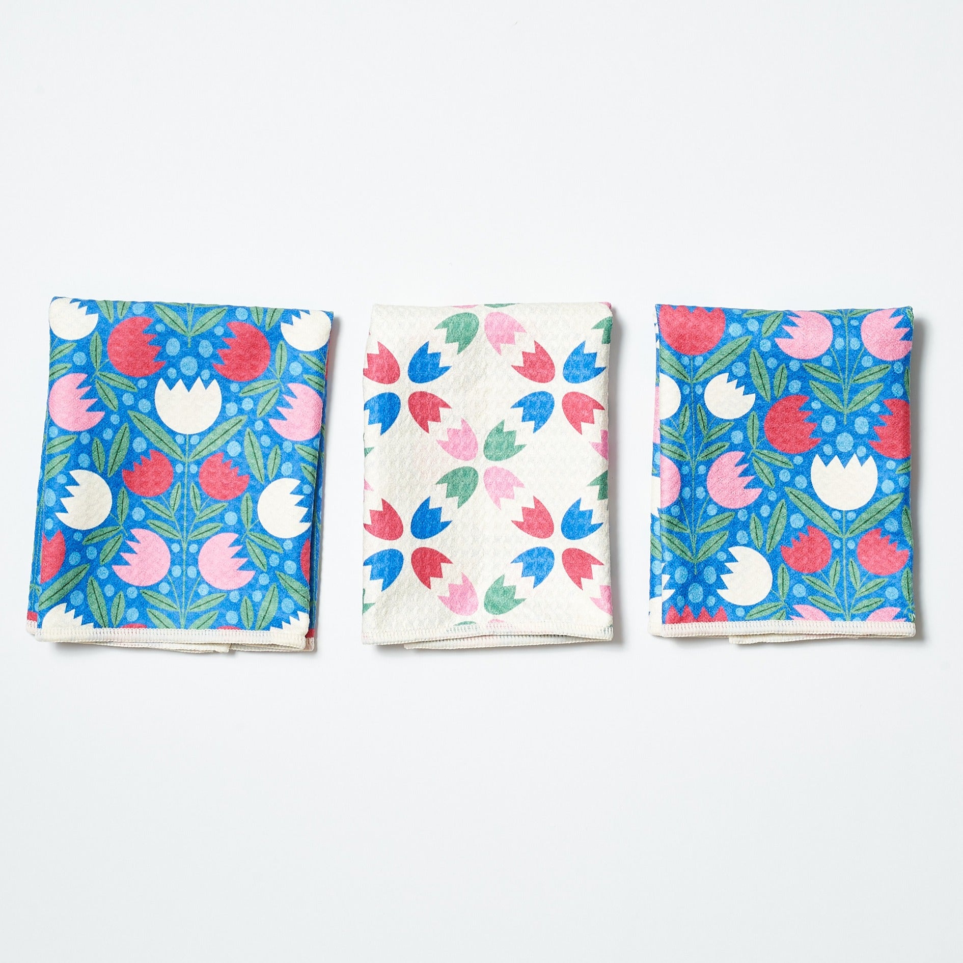Spring Growth Reversible Mighty Mini Towel (set of 3) - Rebecca Jane Woolbright - - Tea Towel