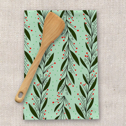 Mistletoe Tea Towel