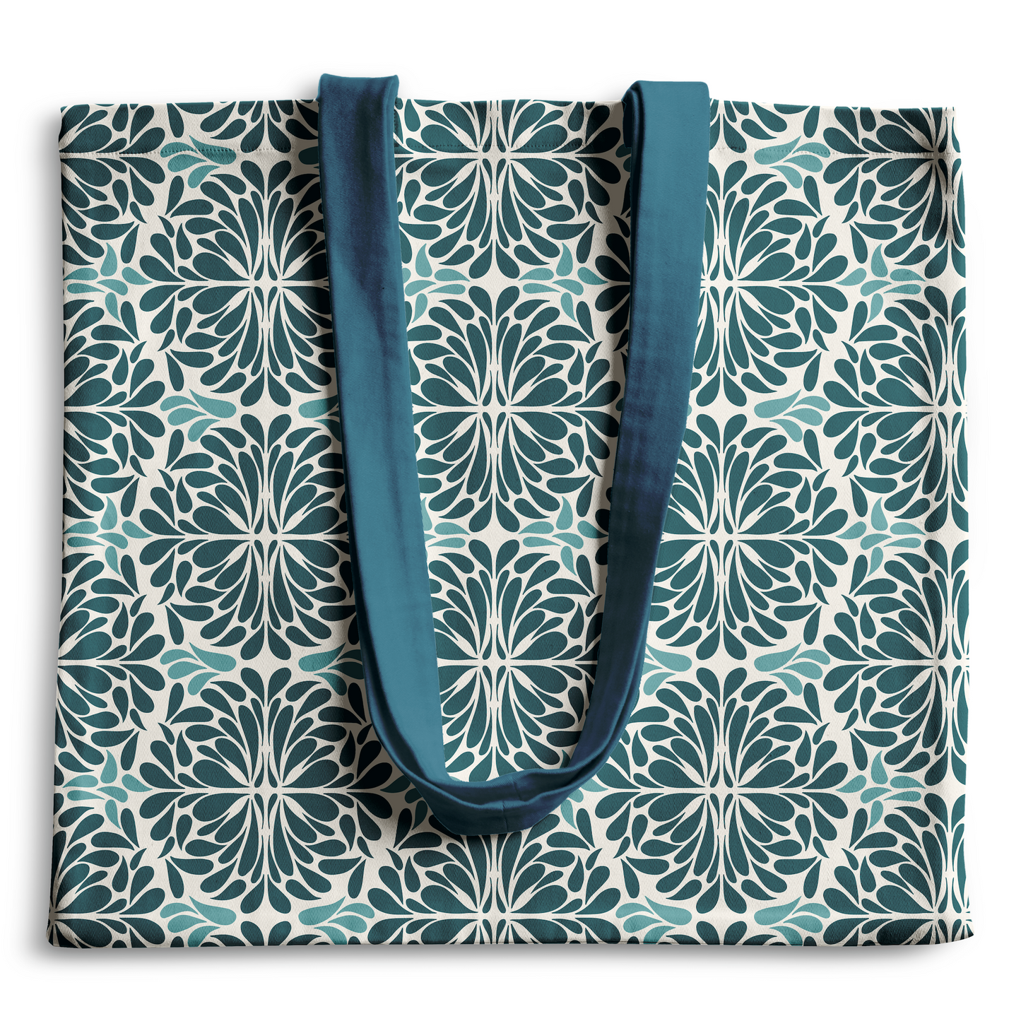Teal Pinwheel Tote Bag