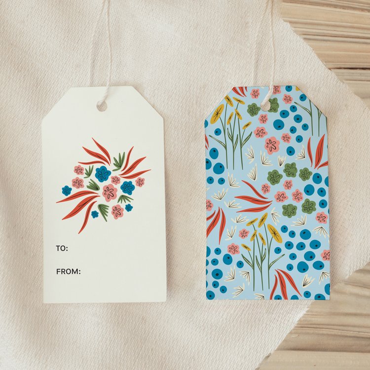 Pirouette Blue Gift Tags