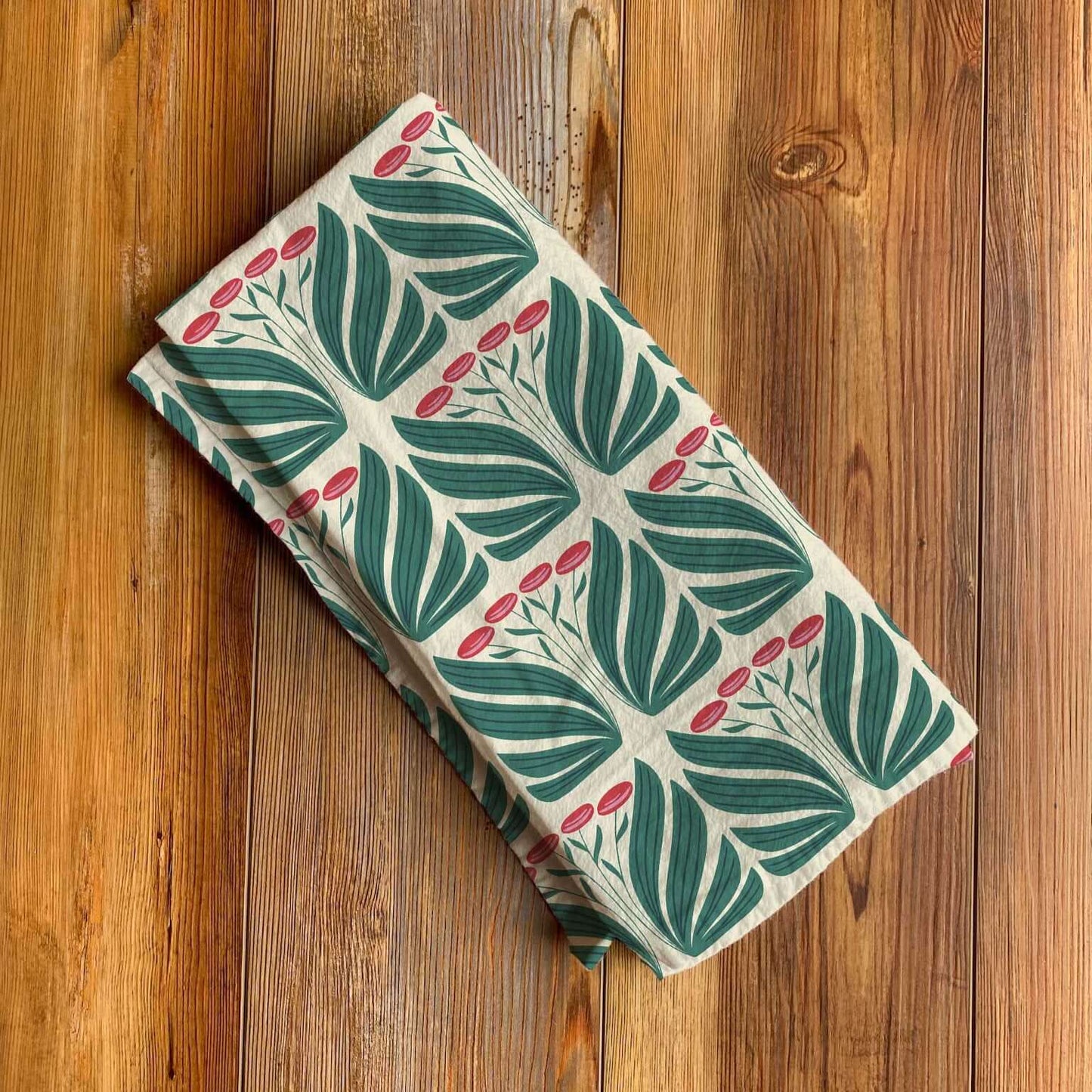 Oma's Festive Garden Tea Towel